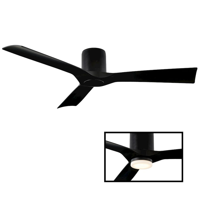 Modern Forms Aviator Flush Mount Ceiling Fan, Black