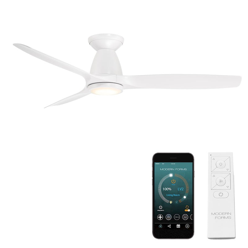Modern Forms Fans Skylark 3-Blade Flush Ceiling Fan, White - FH-W2202-54L-MW
