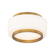 Modern Forms Preston 1Lt 8" LED Flush Mount/2700K, Brass/Opal - FM-12508-27-AB