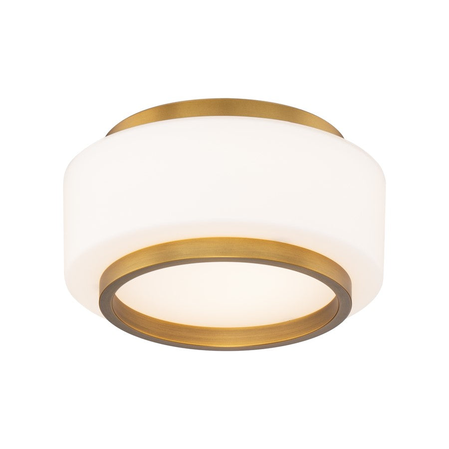 Modern Forms Preston 1Lt 8" LED Flush Mount/3000K, Brass/Opal - FM-12508-30-AB