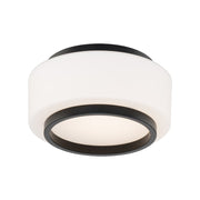 Modern Forms Preston 1Lt 8" LED Flush Mount/3000K, Black/Opal - FM-12508-30-BK