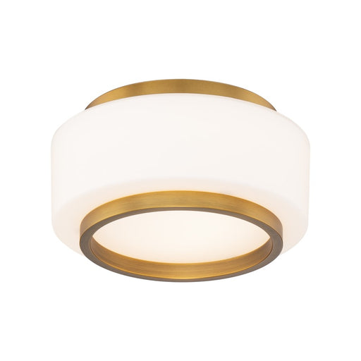 Modern Forms Preston 1Lt 8" LED Flush Mount/3500K, Brass/Opal - FM-12508-35-AB