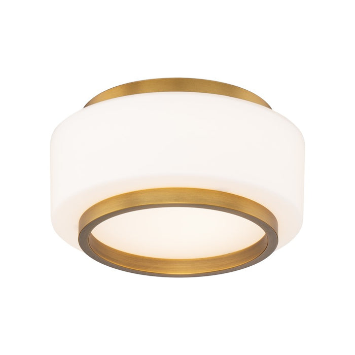 Modern Forms Preston 1Lt 8" LED Flush Mount/4000K, Brass/Opal - FM-12508-40-AB
