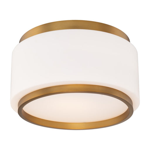 Modern Forms Preston 1Lt 16" LED Flush Mount/2700K, Brass/Opal - FM-12516-27-AB