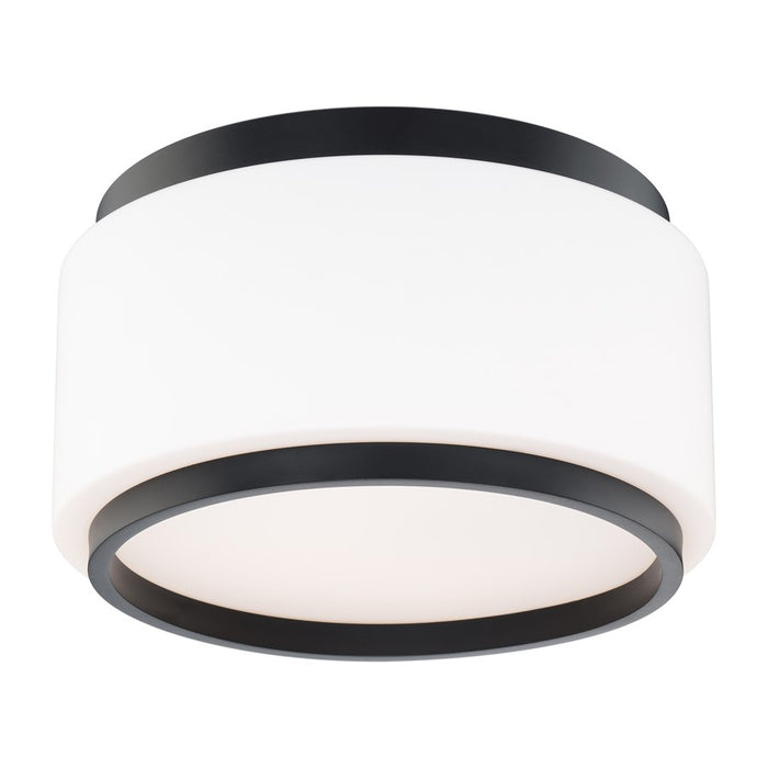 Modern Forms Preston 1Lt 16" LED Flush Mount/2700K, Black/Opal - FM-12516-27-BK