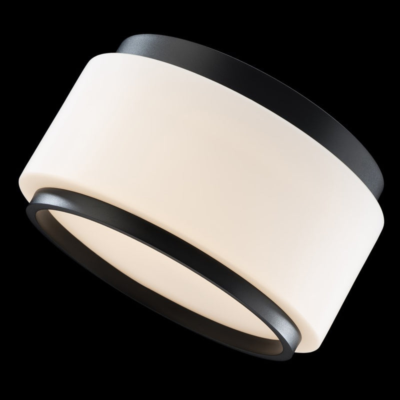 Modern Forms Preston 1Lt 16" LED Flush Mount/2700K, Black/Opal