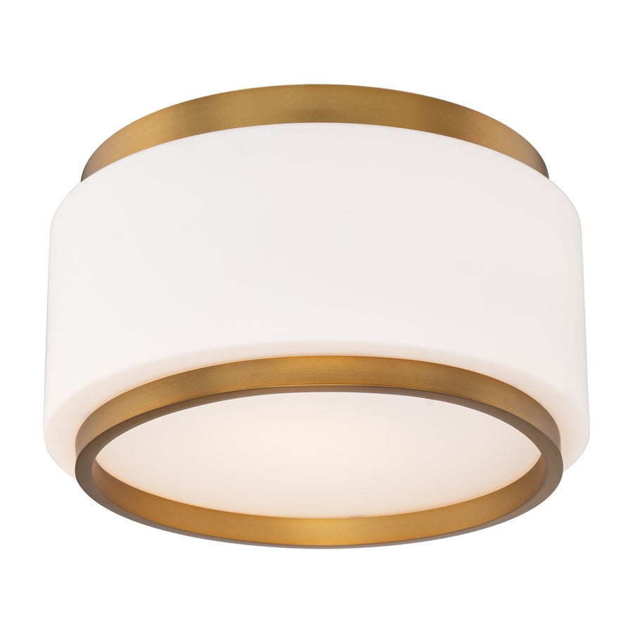 Modern Forms Preston 1Lt 16" LED Flush Mount/3000K, Brass/Opal - FM-12516-30-AB