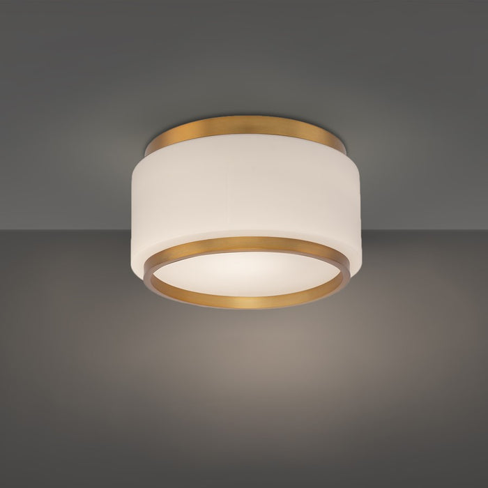 Modern Forms Preston 1Lt 16" LED Flush Mount/3000K, Brass/Opal