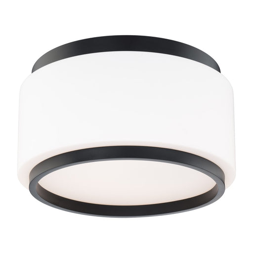 Modern Forms Preston 1Lt 16" LED Flush Mount/3500K, Black/Opal - FM-12516-35-BK