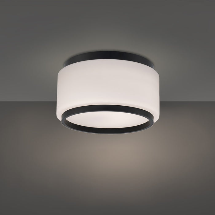 Modern Forms Preston 1Lt 16" LED Flush Mount, Black/Opal