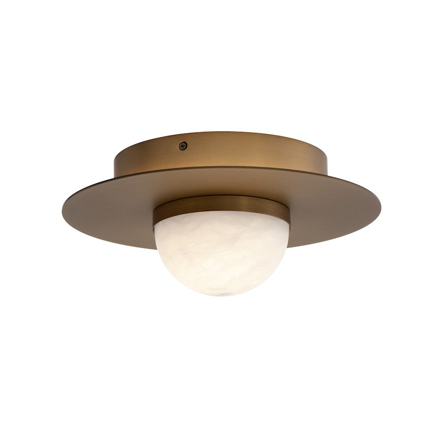 Modern Forms Landed 1 Light 12" LED Flush Mount/3000K, Aged Brass - FM-16412-AB