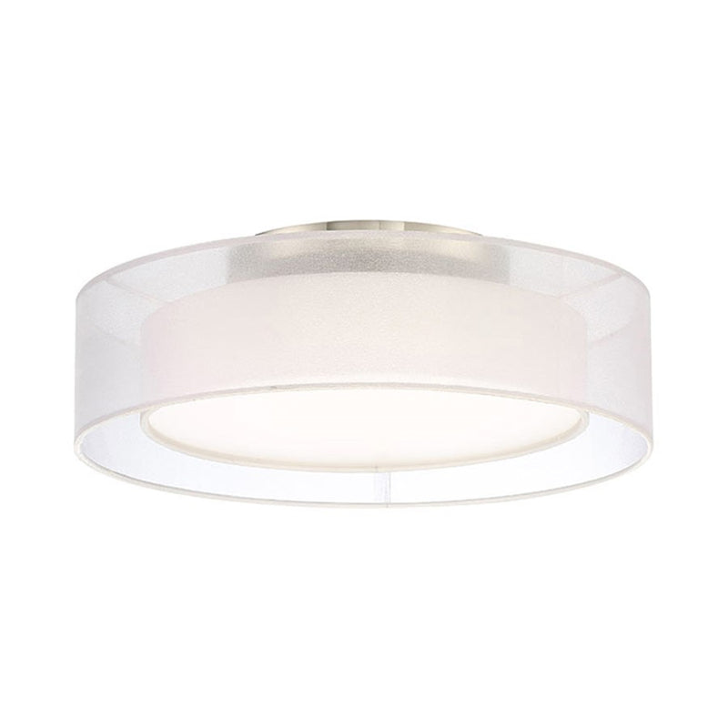 Modern Forms Metropolis 1Lt 18" LED Semi Flush Mount/3000K, Nickel - FM-16818-BN