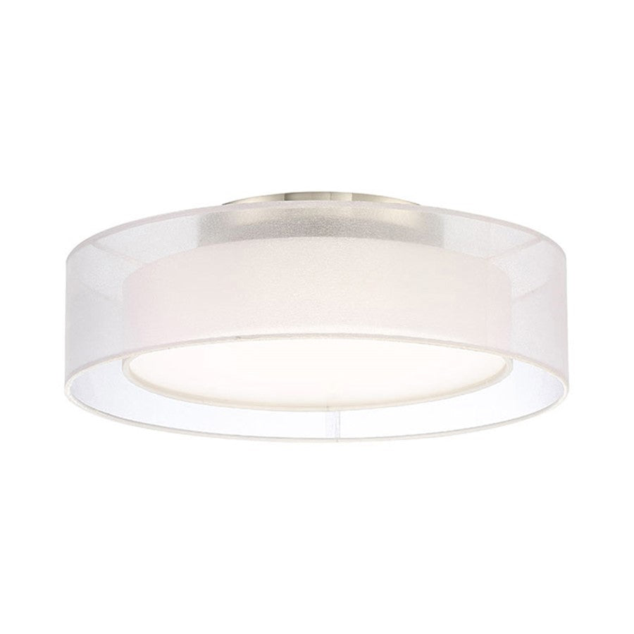 Modern Forms Metropolis 1Lt 18" LED Semi Flush Mount/3000K, Nickel - FM-16818-BN