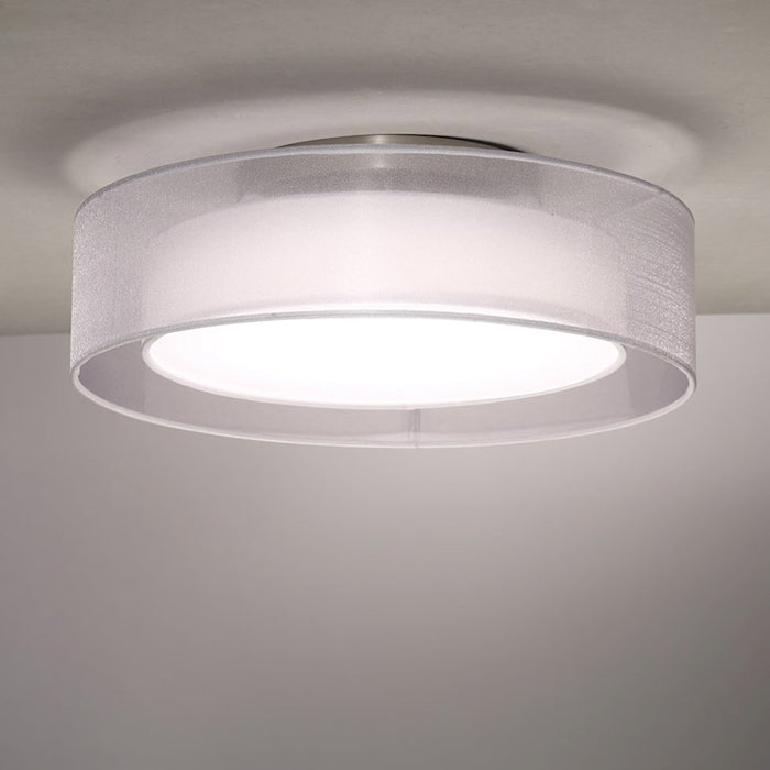 Modern Forms Metropolis 1Lt 24" LED Semi Flush Mount/3000K, Nickel