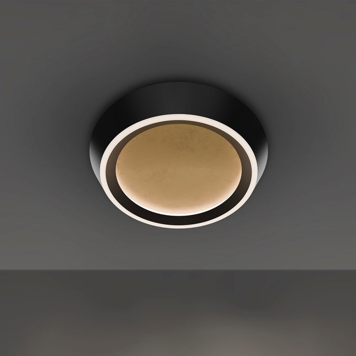Modern Forms Tinzel 18" LED Flush/3000K, Black Gold/White