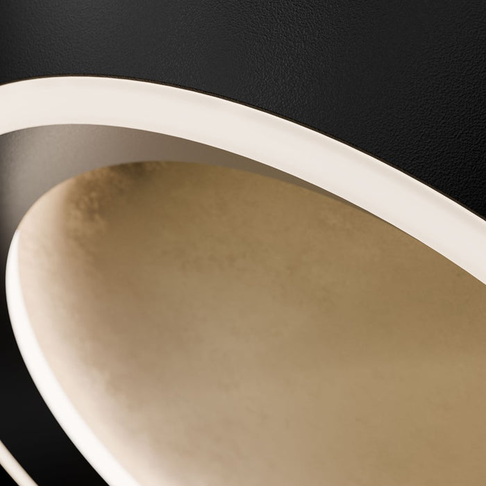 Modern Forms Tinzel 18" LED Flush/3000K, Black Gold/White