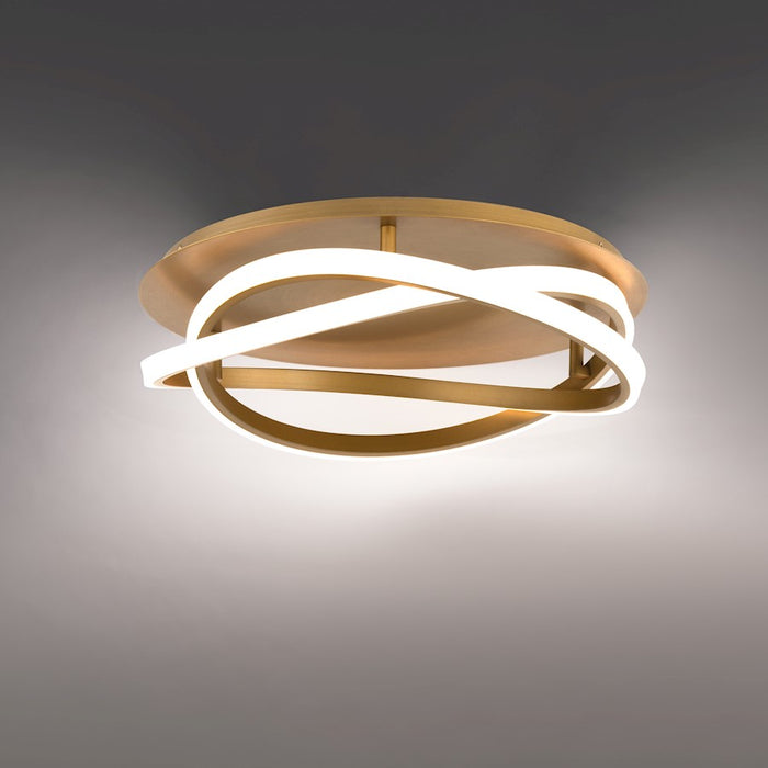 Modern Forms Veloce 1Lt 18" LED Semi-Flush Mount/3000K, Brass