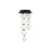 Modern Forms Pearla 12Lt 23" LED Semi-Flush, Black/White/Unique Pattern