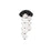 Modern Forms Pearla 12Lt 23" LED Semi-Flush, Black/White/Unique Pattern