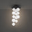 Modern Forms Pearla 12Lt 23" LED Semi-Flush, Black/White/Unique Pattern