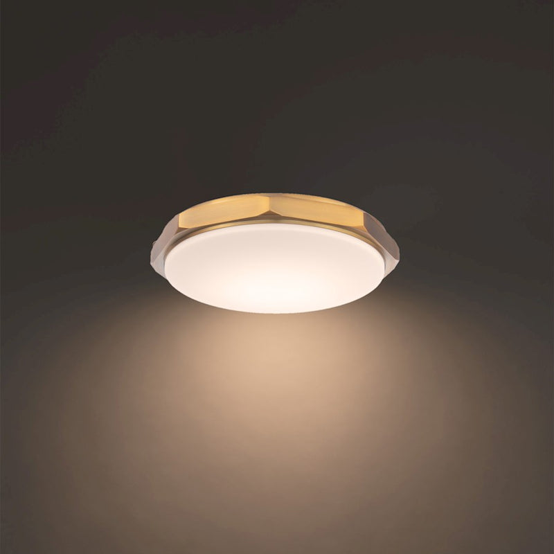 Modern Forms Grommet 1Lt 16" LED Flush Mount 3-CCT/3000K, Brass