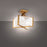 Modern Forms Emblem 1Lt 12" LED Semi-Flush Mount, Aged Brass/Clear