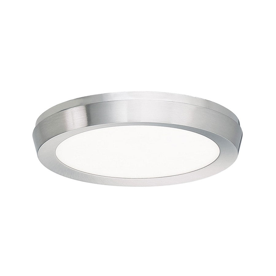 Modern Forms Argo 1Lt 7" LED Round Flush 3-CCT/3000K, Nickel - FM-4207-30-BN