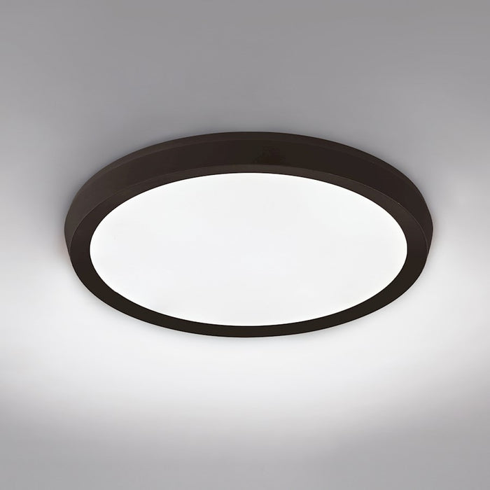 Modern Forms Argo 1Lt 11" LED Round Flush 3-CCT/2700K, Black