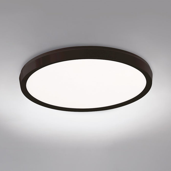 Modern Forms Argo 1Lt 15" LED Round Flush 3-CCT/2700K, Black