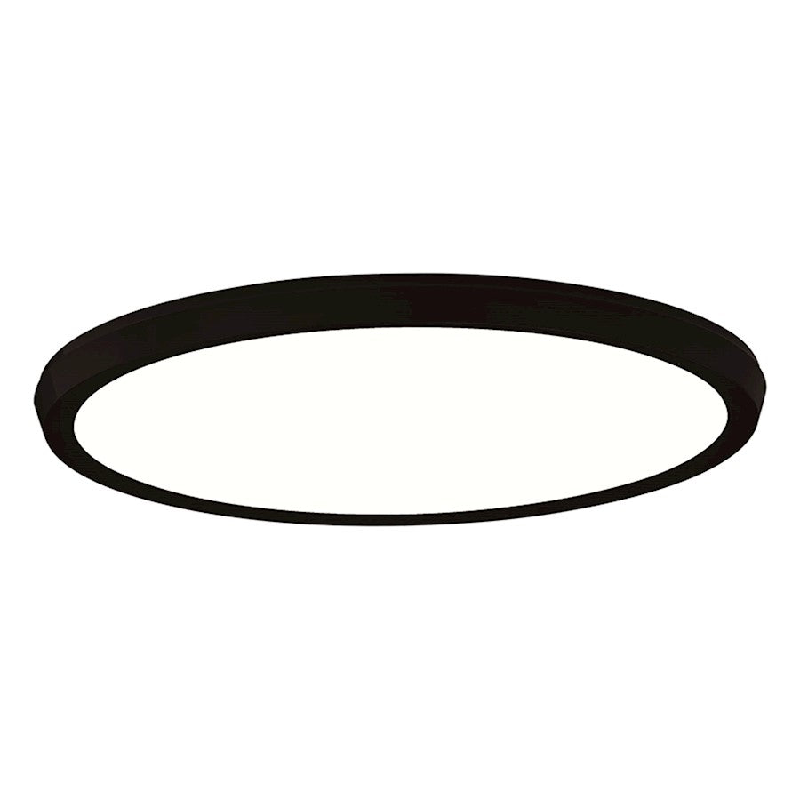 Modern Forms Argo 1Lt 15" LED Round Flush 3-CCT/3500K, Black - FM-4215-35-BK