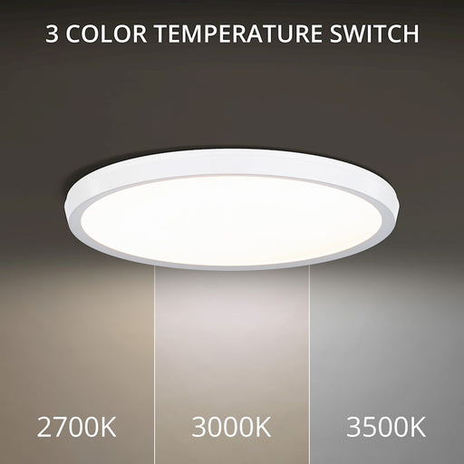 Modern Forms Argo 1Lt 15" LED Round Flush 3-CCT/3500K, White