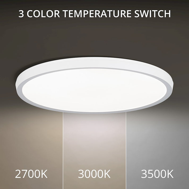 Modern Forms Argo 1Lt 19" LED Round Flush 3-CCT/2700K, White