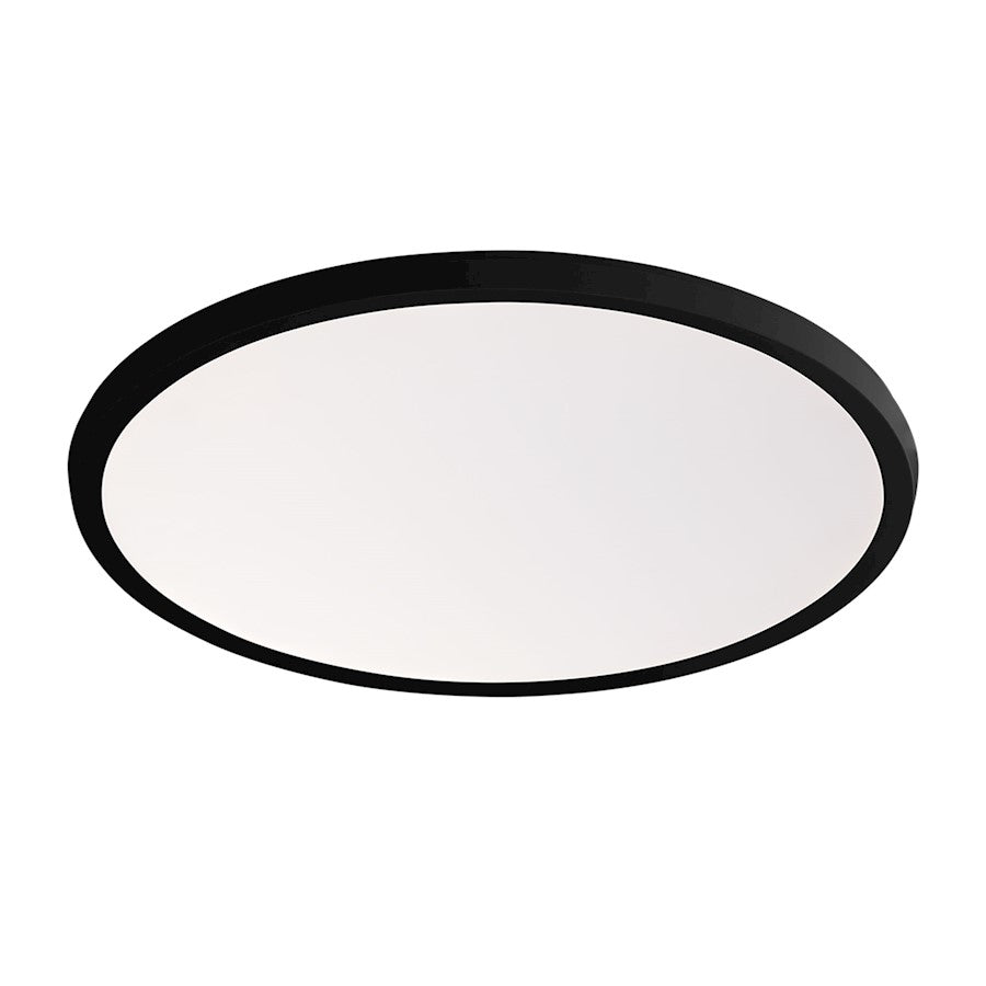 Modern Forms Argo 1Lt 19" LED Round Flush 3-CCT/3000K, Black - FM-4219-30-BK