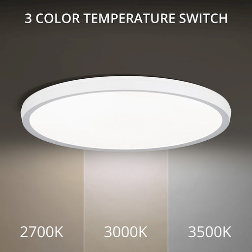 Modern Forms Argo 1Lt 19" LED Round Flush 3-CCT/3000K, White