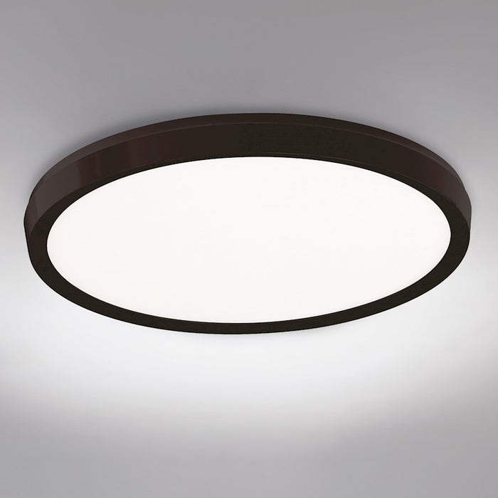 Modern Forms Argo 1Lt 19" LED Round Flush 3-CCT/3500K, Black