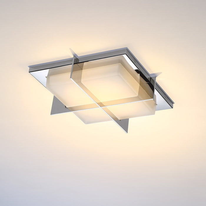 Modern Forms Razor 1Lt 16" LED Flush Mount/3000K, Steel