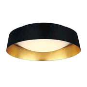 Modern Forms Gilt 1Lt 18" LED Flush Mount/3000K, Black/Gold Leaf - FM-51318-GL
