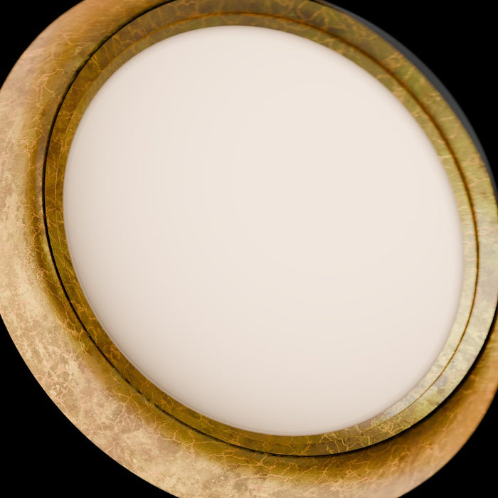 Modern Forms Gilt 1Lt 22" LED Flush Mount, Bronze Gold Leaf/White