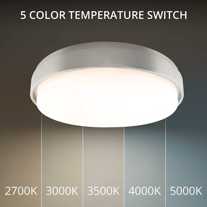 Modern Forms Zenith 1Lt 15" LED RD Flush 5-CCT 2700K, Titanium