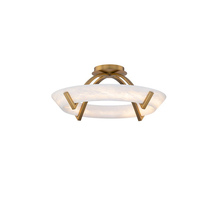 Modern Forms Copa 1Lt 19" LED Semi-Flush Mount, Aged Brass - FM-54519-AB
