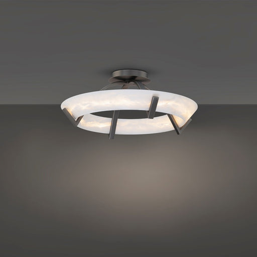 Modern Forms Copa 1Lt 19" LED Semi-Flush Mount, Antique Nickel