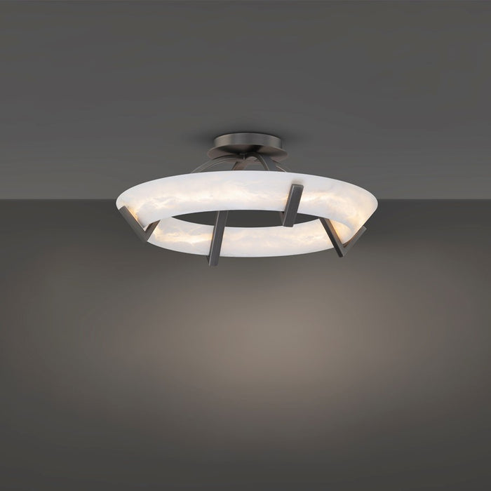 Modern Forms Copa 1Lt 19" LED Semi-Flush Mount, Antique Nickel