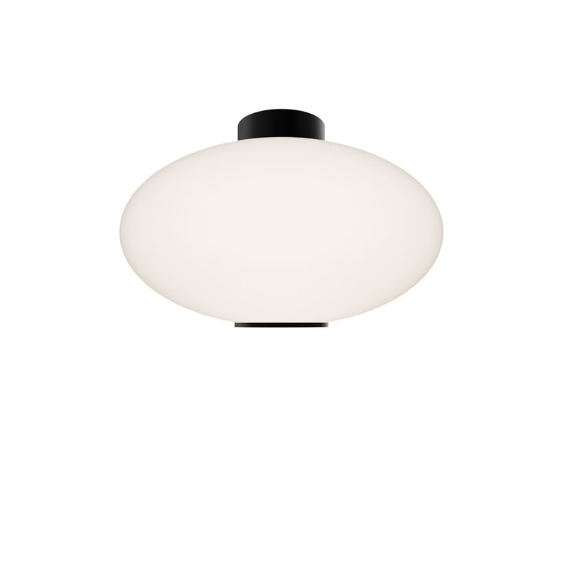 Modern Forms Illusion 1Lt 22" LED Flush Mount/2700K, Black/Opal - FM-72322-27-BK