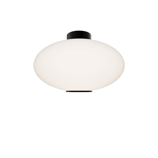 Modern Forms Illusion 1Lt 22" LED Flush Mount/2700K, Black/Opal - FM-72322-27-BK