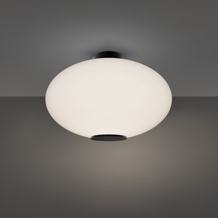 Modern Forms Illusion 1Lt 22" LED Flush Mount/2700K, Black/Opal