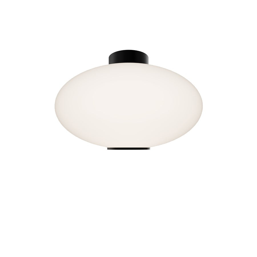 Modern Forms Illusion 1Lt 22" LED Flush Mount/3000K, Black/Opal - FM-72322-30-BK