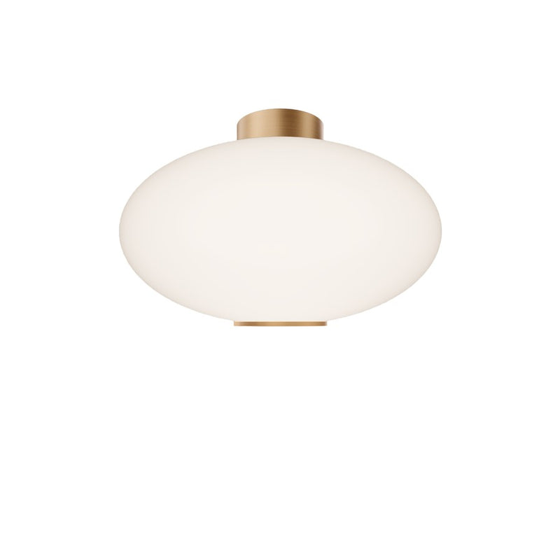 Modern Forms Illusion 1Lt 22" LED Flush Mount, Aged Brass/Opal - FM-72322-35-AB