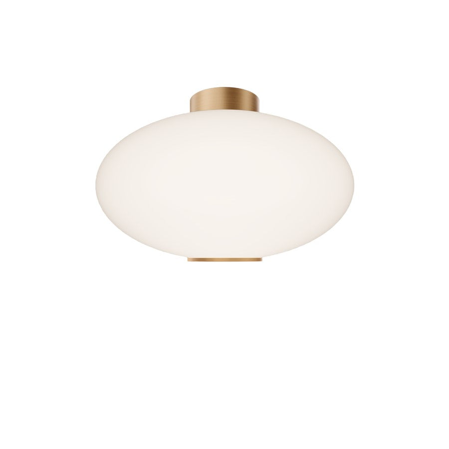 Modern Forms Illusion 1Lt 22" LED Flush Mount, Aged Brass/Opal - FM-72322-35-AB