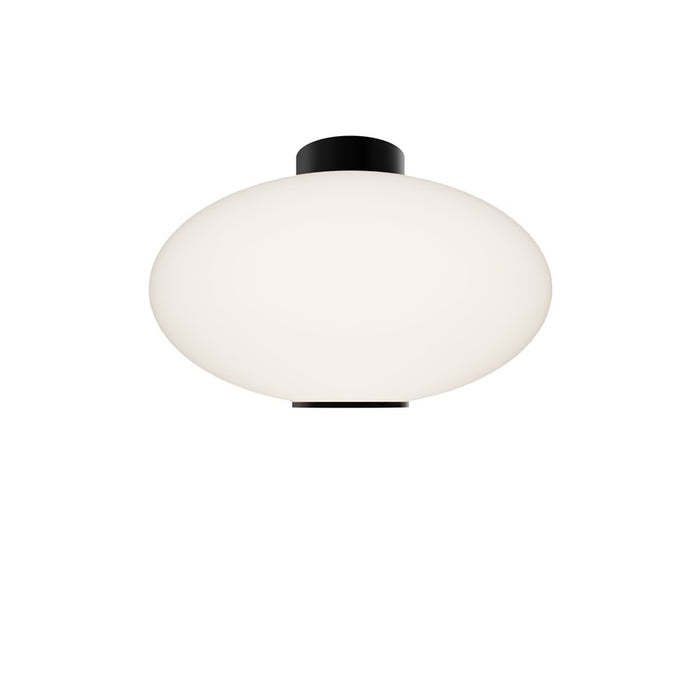 Modern Forms Illusion 1Lt 22" LED Flush Mount, Black/Opal - FM-72322-35-BK