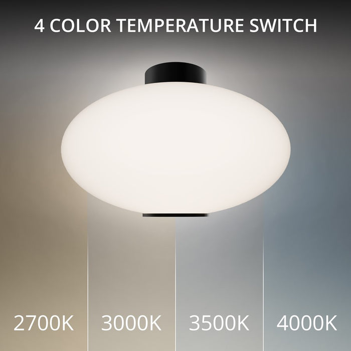 Modern Forms Illusion 1Lt 22" LED Flush Mount, Black/Opal
